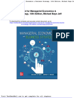 Solution Manual For Managerial Economics Business Strategy 10th Edition Michael Baye Jeff Prince Download