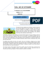 Lectura - La Ranita Sorda - 1° y 2° Grado - Fecha Del 11 Al 15 Setiembre