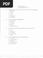 Cell Unit Biology Test