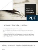 Notes To The Financial Statements