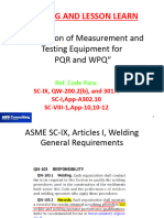 SALL-Calibration of Measurement and Testing Equipment for PQR and WPQ