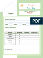 Examen Trimestral Cuarto Grado BLOQUE1 2022 2023