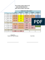 Jadwal Pelajaran Kelas Iv