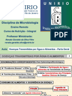 Aula 18 - Doencas Transmitidas Por Agua e Alimentos - Parte Geral