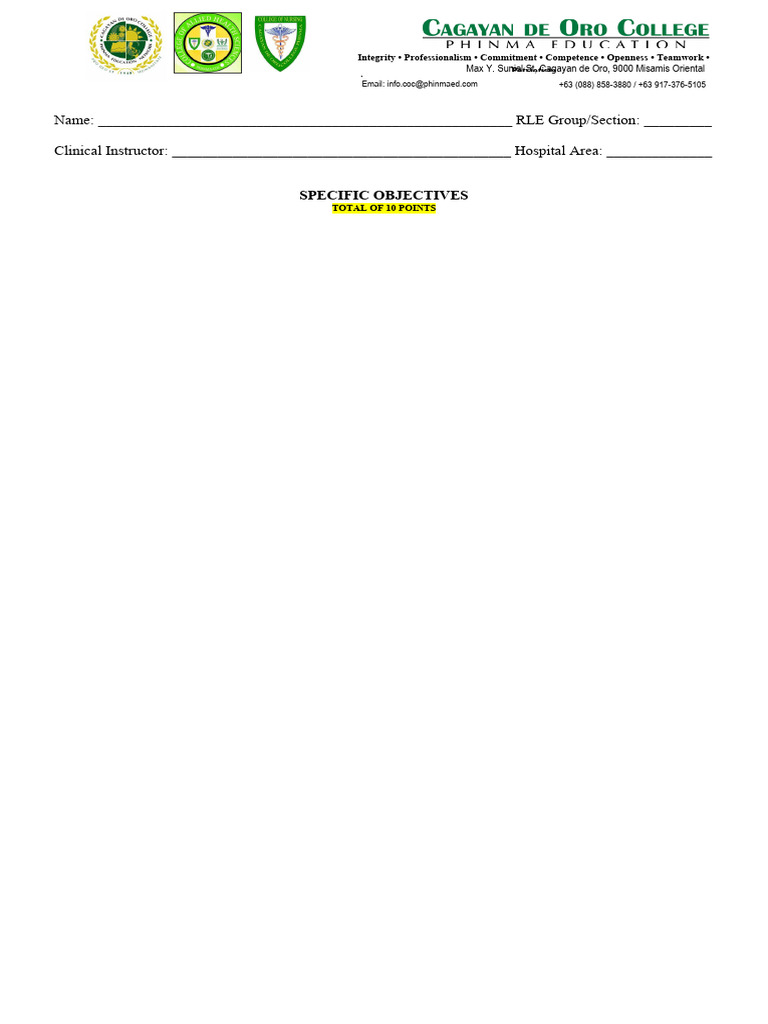 Clinical Instructor Evaluation Form | PDF