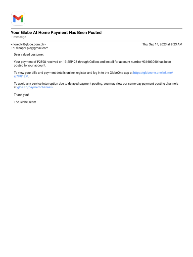 HOW TO FOLLOW UP GLOBE AT HOME APPLICATION visual data 2