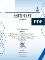 Sertifikat Peserta Sosialisasi E-Library