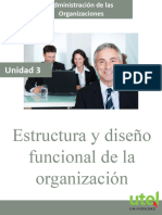 Estructura y Diseño Funcional de La Organización: Unidad 3