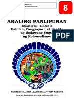 AP8 q3 CLAS8 Dahilan Pangyayari at Epekto NG Ikalawang Yugto Ng-kolonyalismo-Version7 - Carissa Calalin