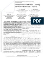 AUJ Analysis and Implementation of Machine Learning Model For Detection of Parkinsons Disease