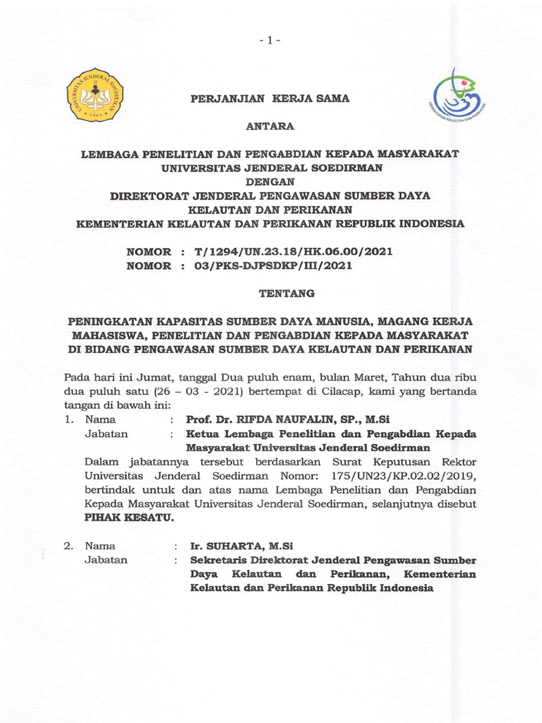 PKS PSDKP Unsoed 2021 | PDF