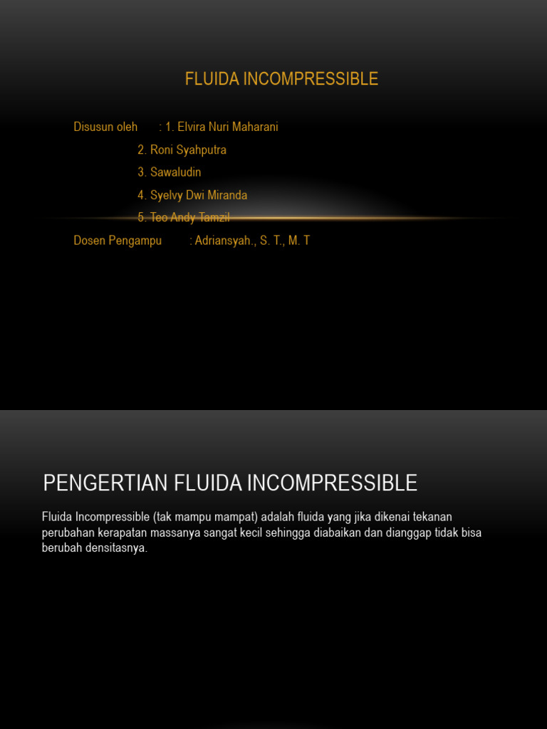 Kelompok Fluida Incompressible Pdf