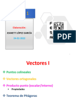 8aclase Puntos Colineales, Vectores Ortogonales, Producto Escalarpunto (Propiedades), Proyección Ortogonal y Componente.