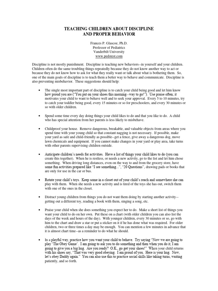Teaching Effective Discipline Strategies | PDF | Parenting | Disciplines