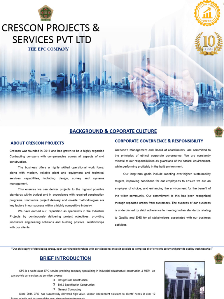 Crescon Projects: EPC Company Overview | PDF | Business | Art