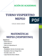 Academias Turno Vespertino Ciclo 2023-2024