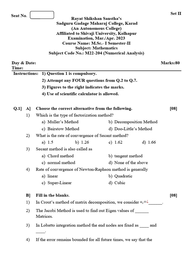 Numerical analysis pdf