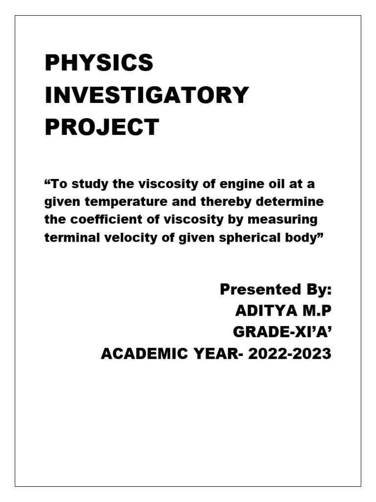 Physics Investigatory Project Xii | PDF | Business | Art