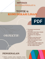 Topik 4 - Komunikasi Lisan