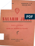 Marcelino Olaechea Arcebispo de Valencia - o Salario Justo Carta Pastoral - 1953