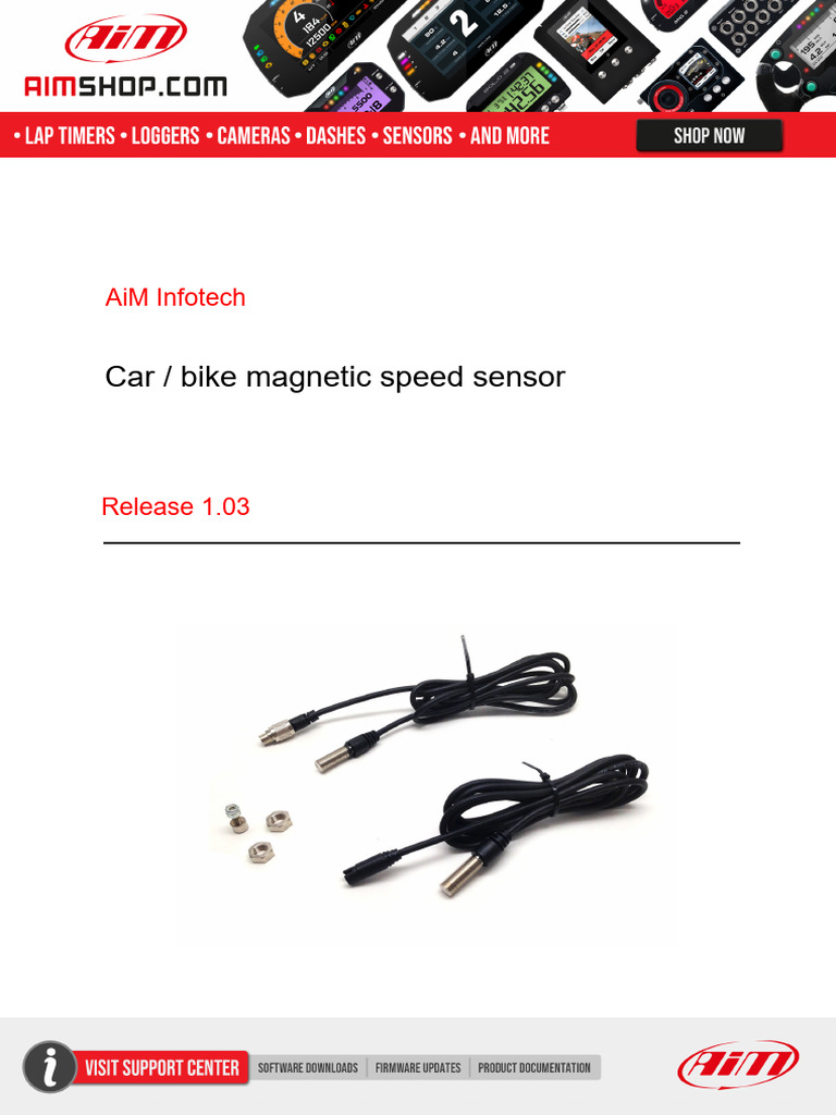 AiM Wheel Speed Sensor Datasheet | PDF | Electrical Connector | Cable ...
