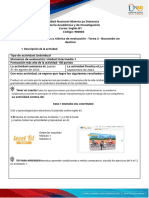 Activities Guide and Evaluation Rubric - Unit 1 - Task 2 - Looking For A Destination - En.es