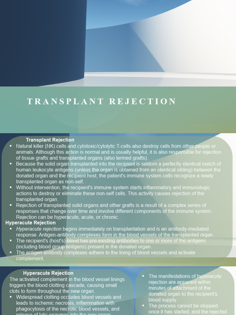 Understanding Transplant Rejection Types | PDF | Transplant Rejection ...