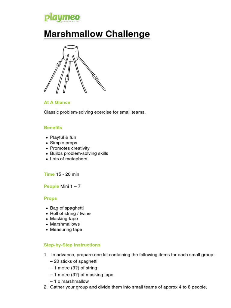 Marshmallow Challenge Guide | PDF