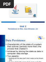 Unit 2 - Persistence in Files