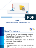 Unit 2 - Persistence in Files