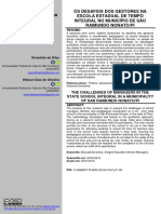 2018 - Os Desafios Dos Gestores Na Escola Estadual de Tempo Integral em SRN