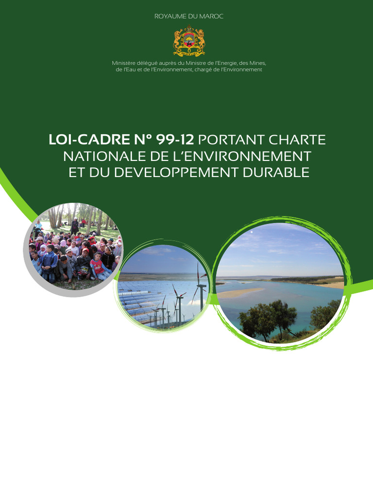 Loi-Cadre 99-12 Charte Nationale de L'environnement Et Du Développement ...