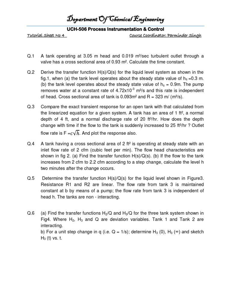 Tutorial Sheet 4 Pdf
