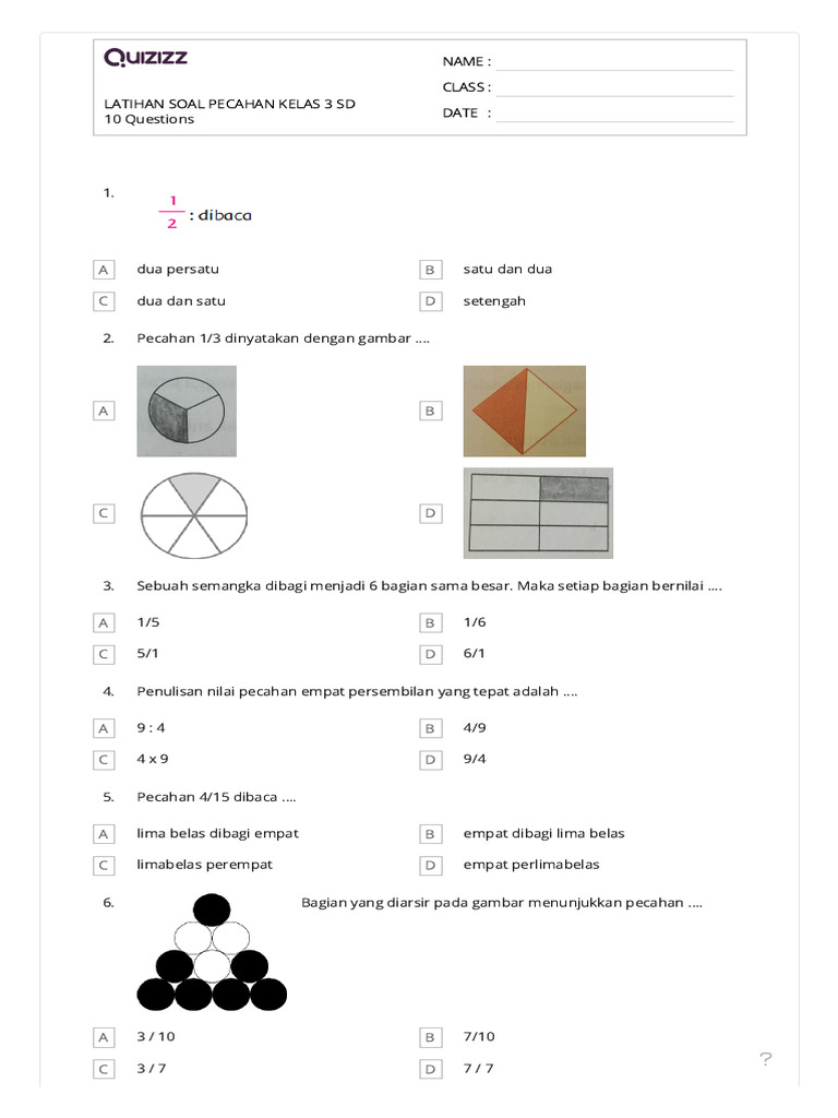 Menguasai Konsep Pecahan Melalui Soal Essay: Panduan Lengkap untuk Siswa Kelas 3 SD