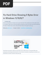 Hard Drive Showing 0 Bytes - Know How To Fix Hard Drive 0 Bytes Error