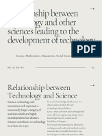 Relationship Between Technology and Other Sciences Leading To The Development of Technology