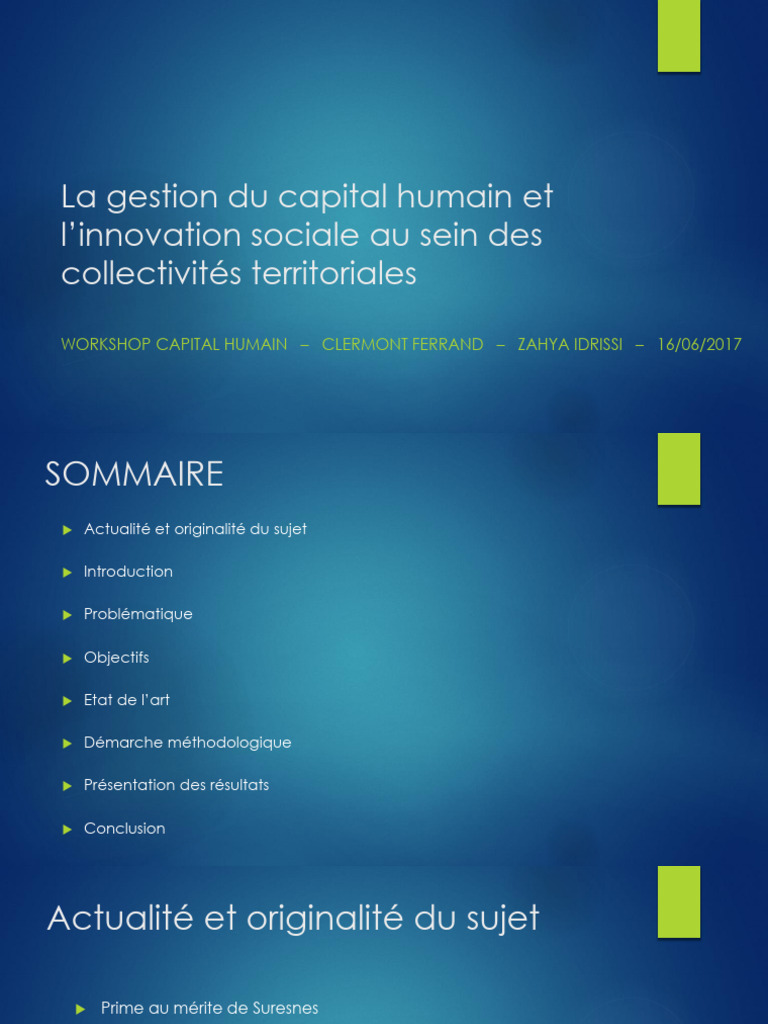 Capital Humain Et Innovation | PDF