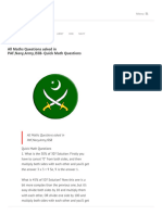 All Maths Questions Asked in PAF, Navy, Army, ISSB-Quick Math Questions