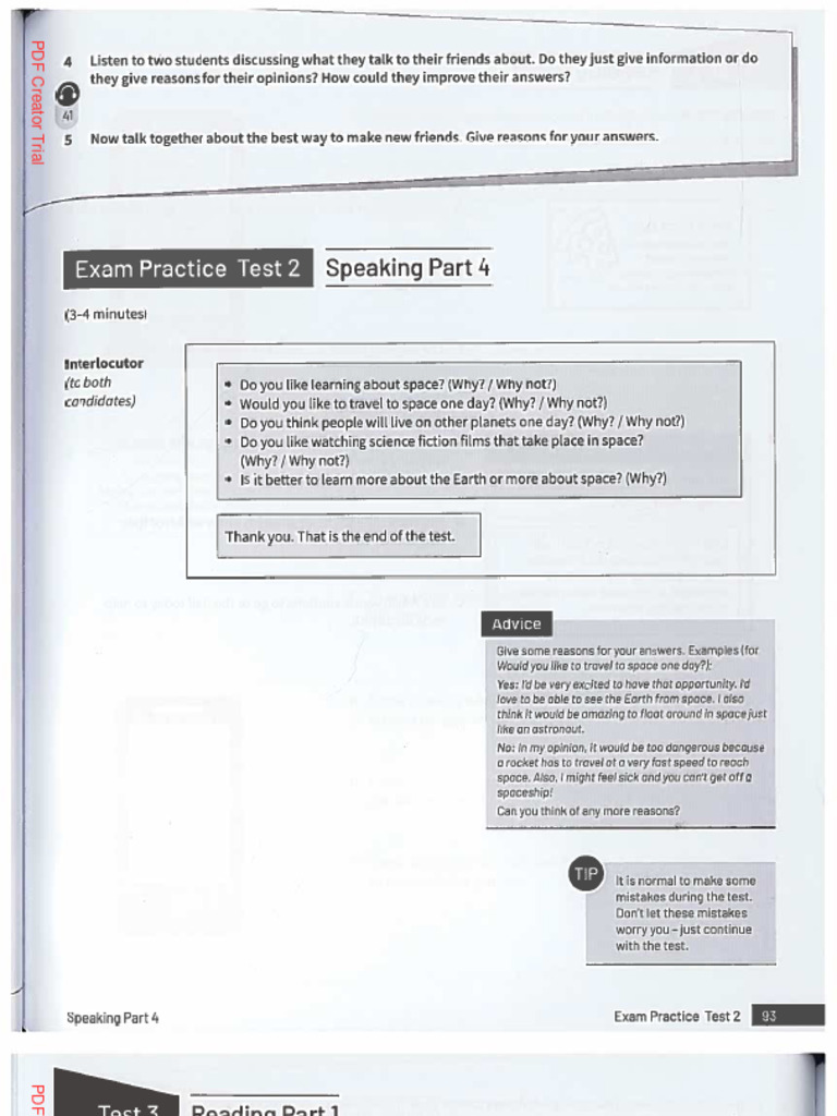 Test Bi Preliminary For Schools Trainer 2 | PDF