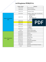 Jadwal Kegiatan PERJUSA Pada ORTU