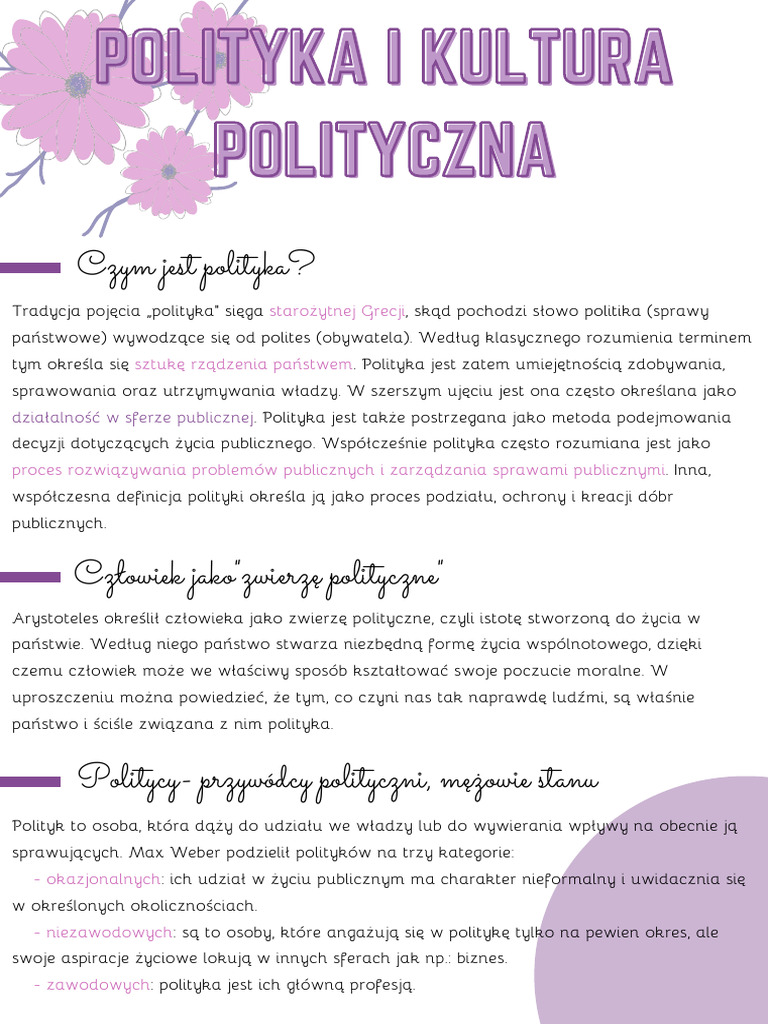 Wyjasnij Czym Według Normana Daviesa Jest Kultura Polityczna Polityka I Kultura Polityczna | PDF