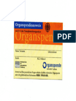 Organspendeausweis S. 1