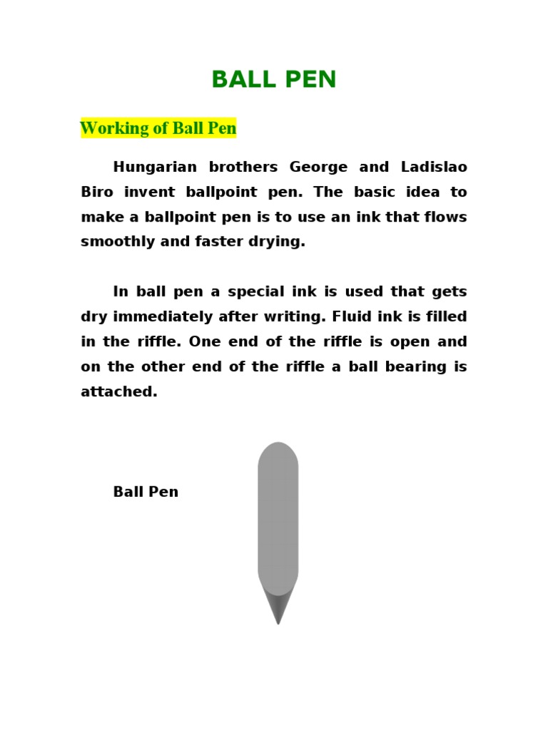 Ballpoint Pen Mechanics Explained | PDF