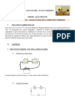 PC 5ème_L2_Association de lampes électriques