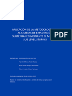 Aplicación de La Metodología Bim Al Sistema de Explotación Subterráneo Mediante El Método Sub Level Stoping