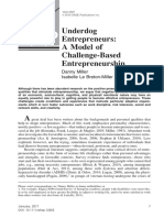 Underdog Entrepreneurs A Model of Challenge-Based. Entrepreneurship Theory & Practice, Jan., 7-17.