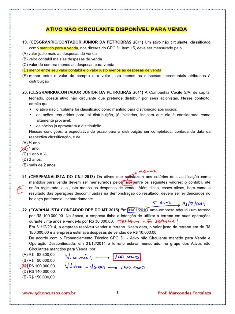 ANC Disponível P Venda e Op Descontinuadas - CPC 31 | PDF | Contabilidade |  Balancete, image size:768x1024