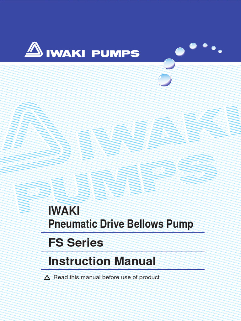 IWAKI FS Series Bellows Pump Manual | PDF | Pump | Screw