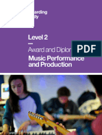 UAL Level 2 Award and Diploma in Music Performance and Production
