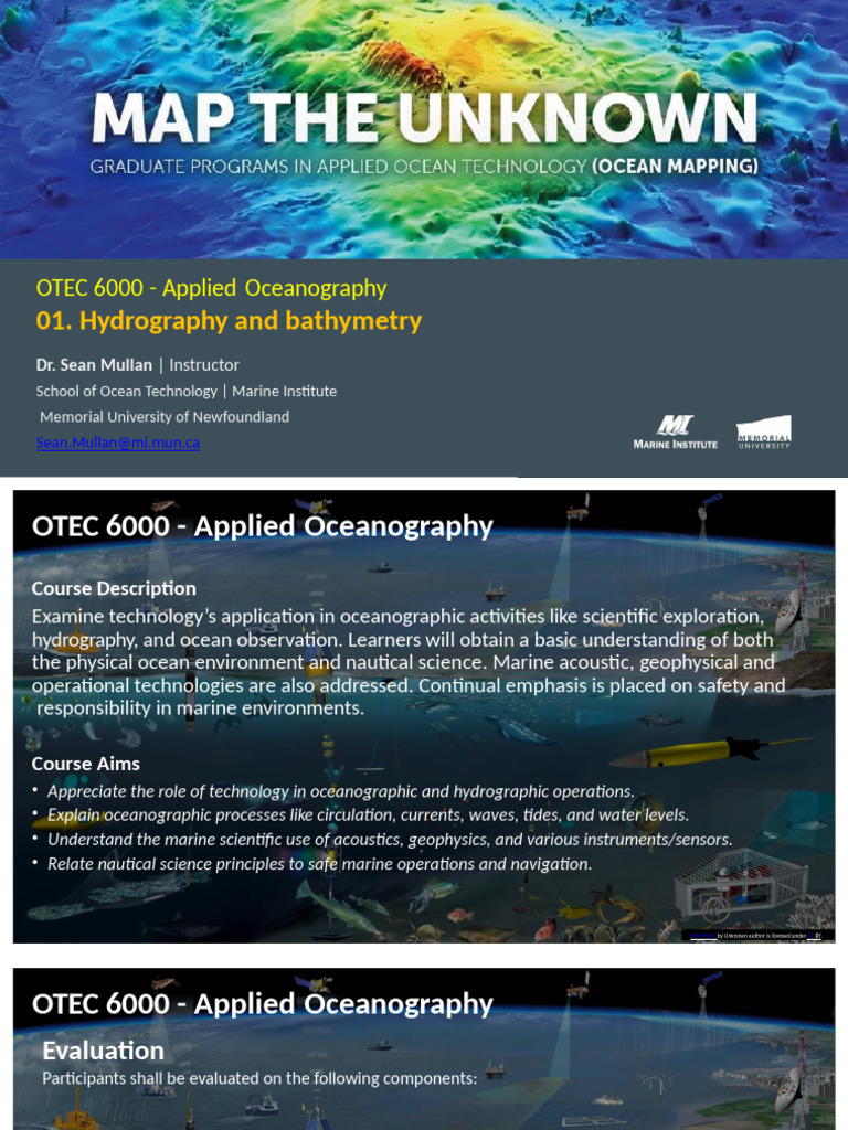 Hydrography and Bathymetry Overview | PDF | Oceanography | Hydrography
